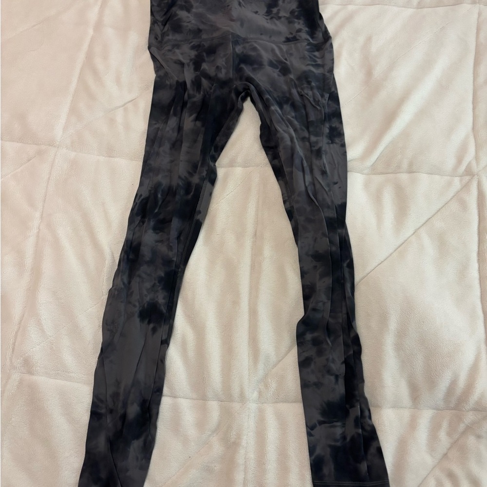lululemon athletica Black Tie-Dye Leggings